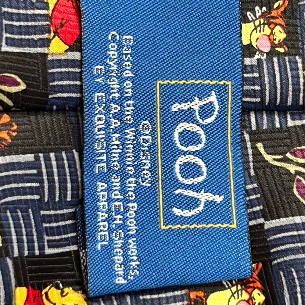 Disney Pooh Men's Tie - Blue and Black